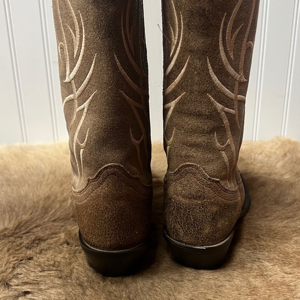 Justin Tribal Cross Western Cowboy Boots 6 - Picture 5 of 9